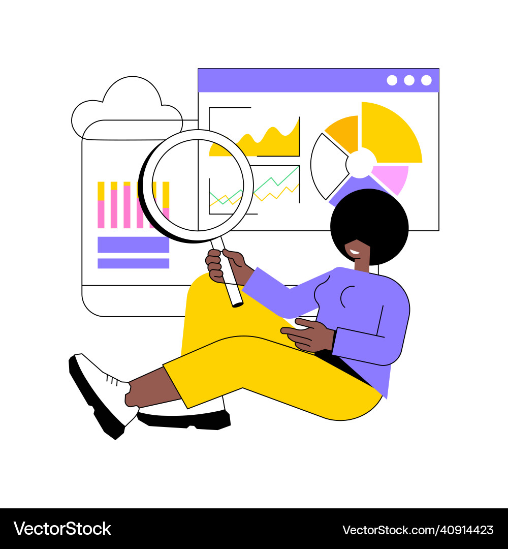 Data driven business model abstract concept Data driven business model abstract concept vector image