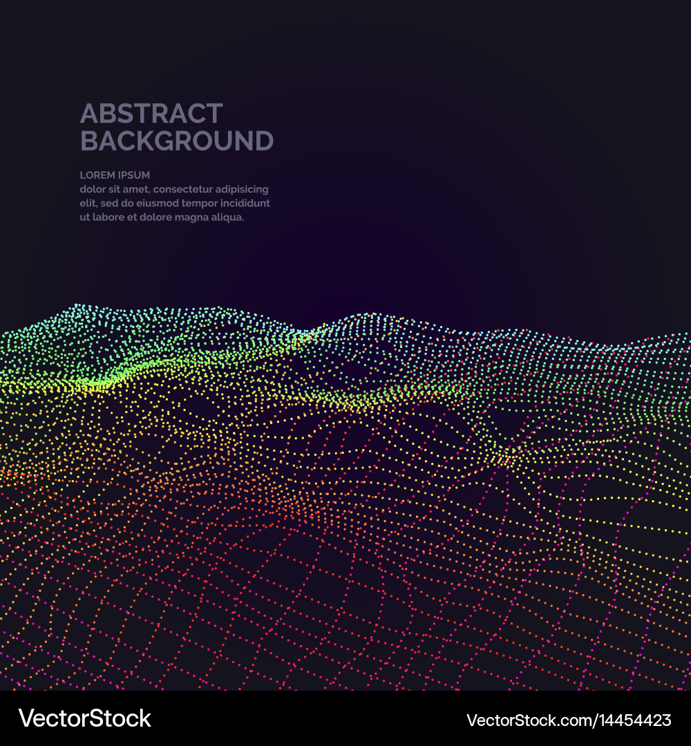 Dynamic Colored Particle Grid Background vector image