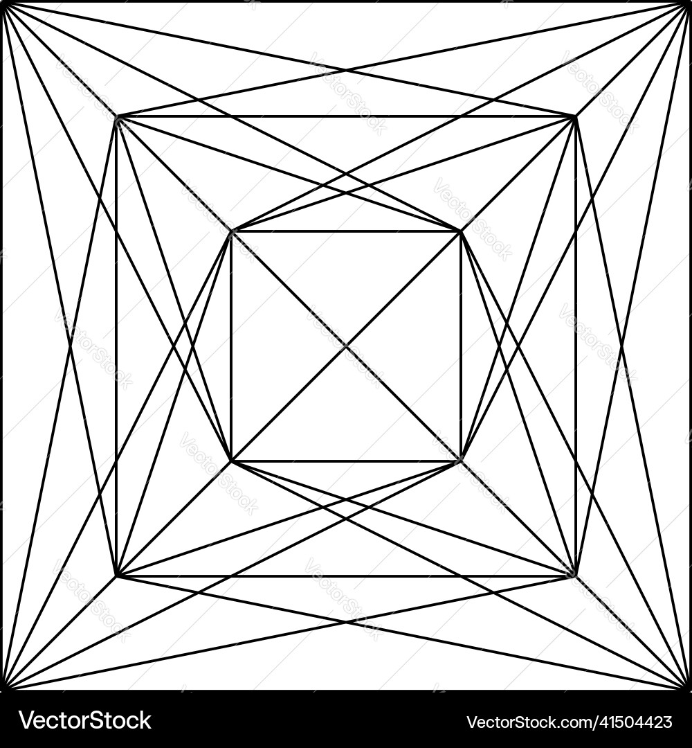 Geometric formation icon symbol with abstract Vector Image