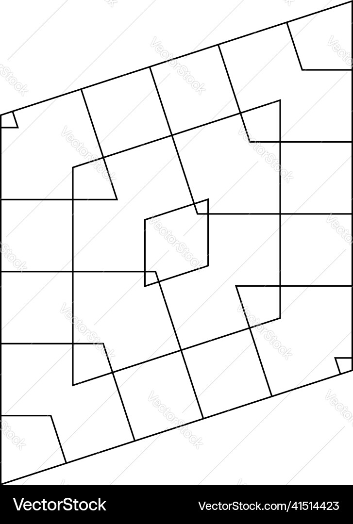 Geometric grid mesh in abstract mirrored form vector image