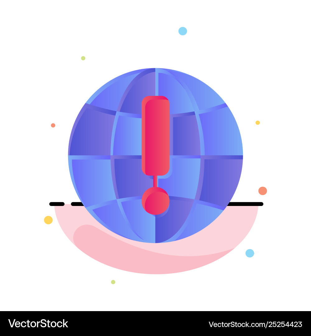 Globe internet browser world abstract flat color Vector Image
