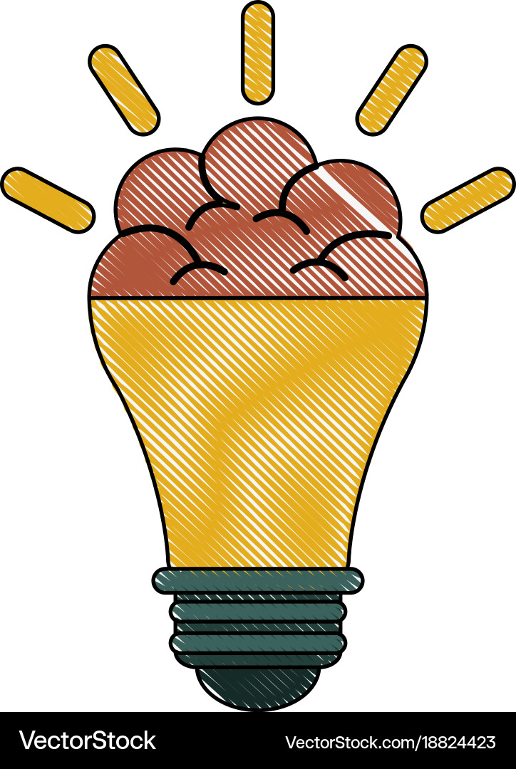 Lightbulb idea concept icon image vector image