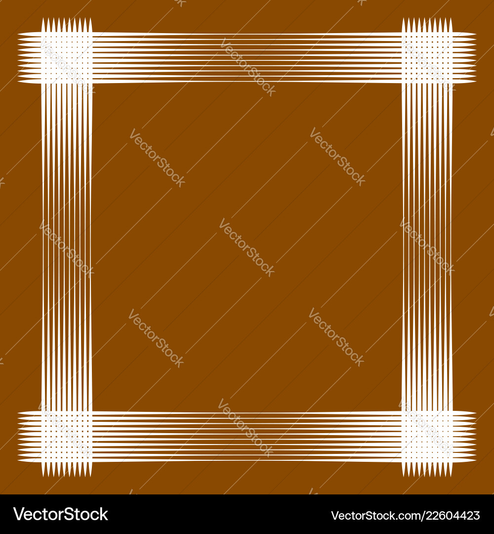 Minimal geometric frame with intersecting lines Vector Image