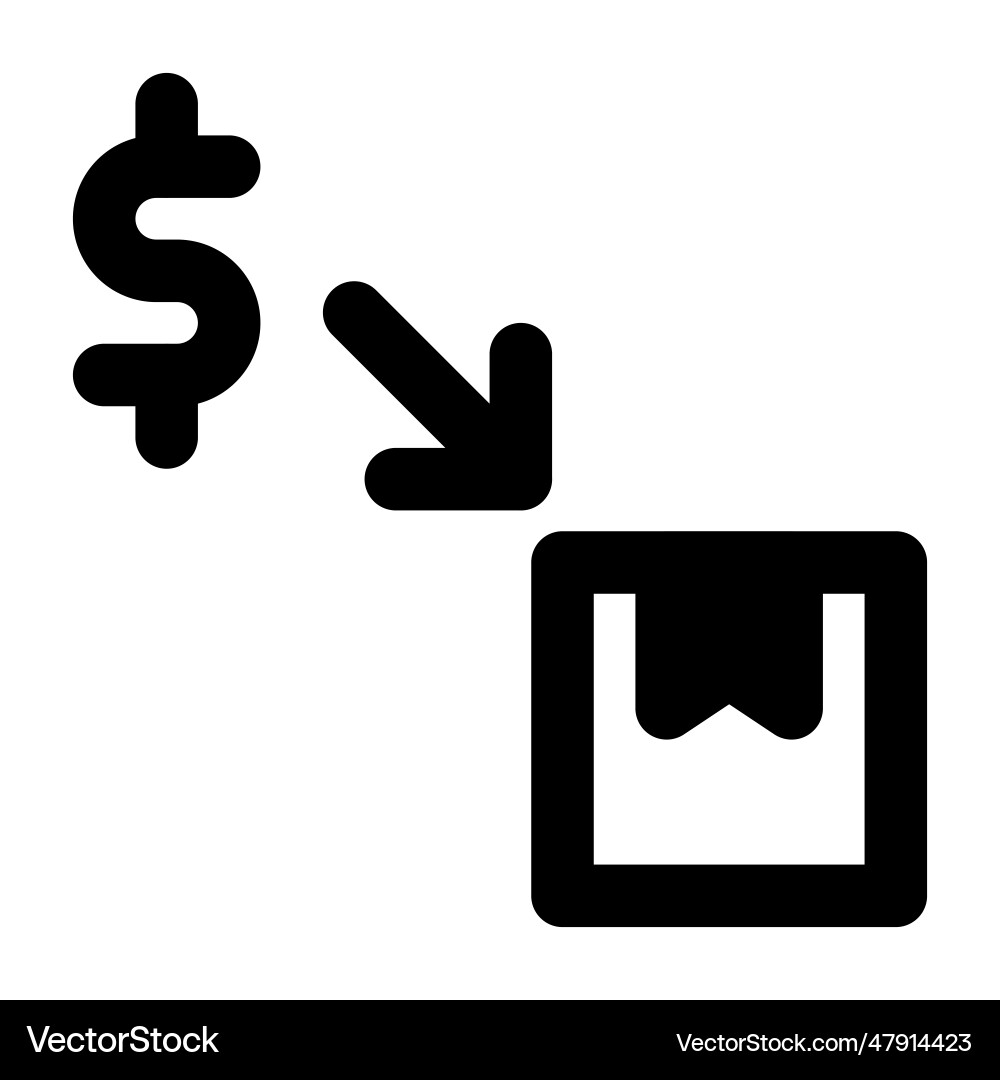 Packet pick up only after payment vector image