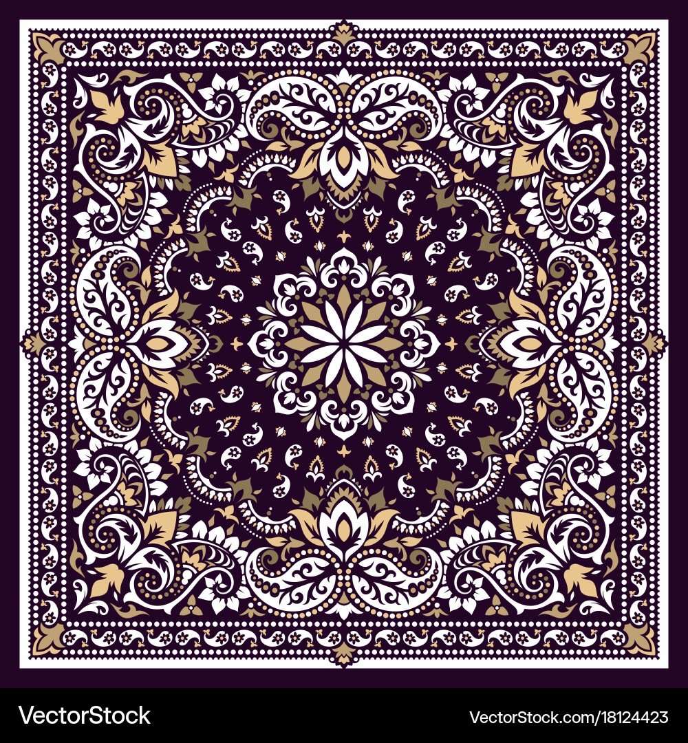Paisley Bandana Print vector image
