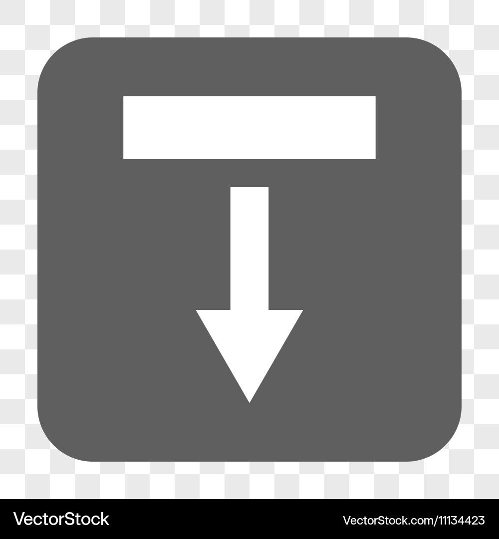Pull down rounded square button Vector Image