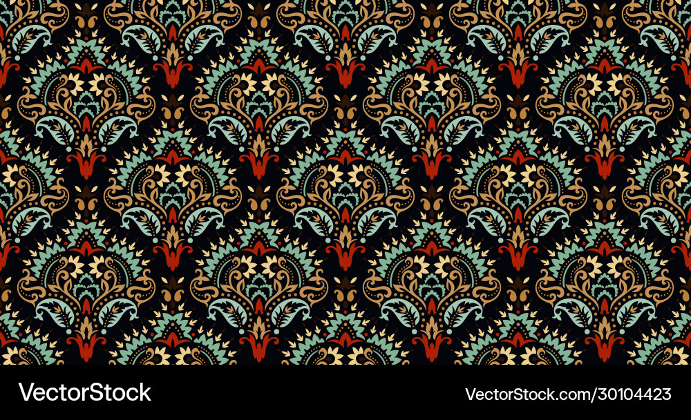 Rectangular seamless bandana print design Rectangular seamless bandana print design vector image