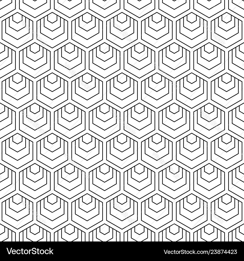 Seamless hexagons pattern Seamless hexagons pattern vector image