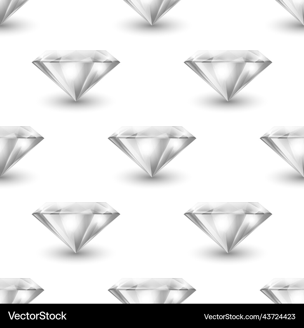 Seamless pattern with 3d realistic gemstone Seamless pattern with 3d realistic gemstone vector image