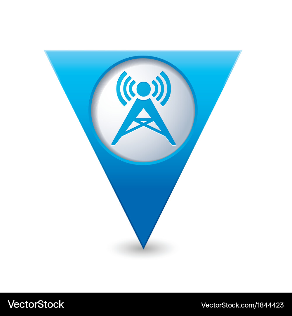 Wireless Map Pointer Icon vector image