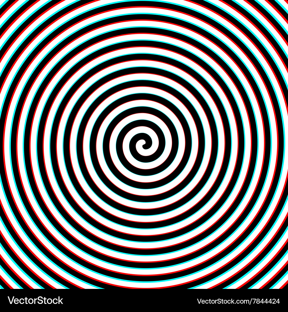  HYPNOSIS  3d effect hypnosis spiral Royalty Free Vector Image