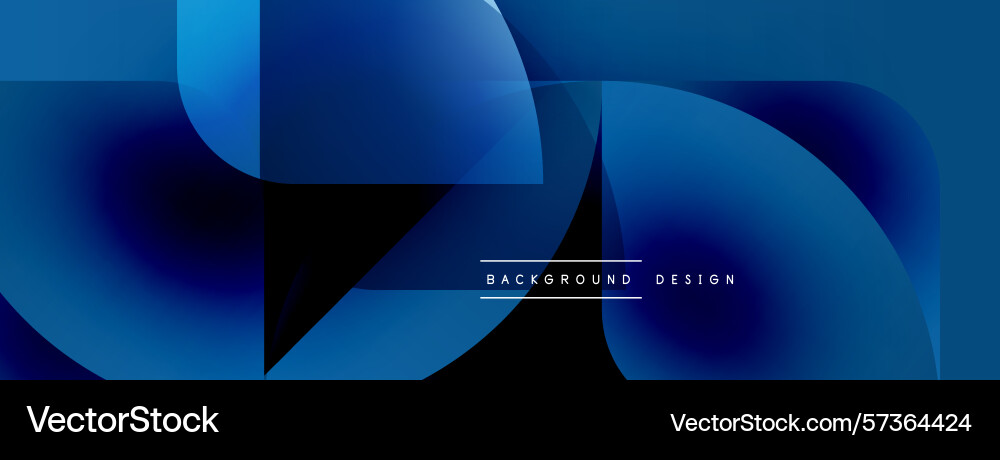 Abstract blue gradients create dynamic flowing Vector Image
