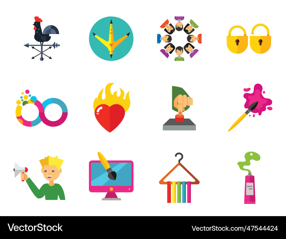 Abstract concepts icon set Vector Image