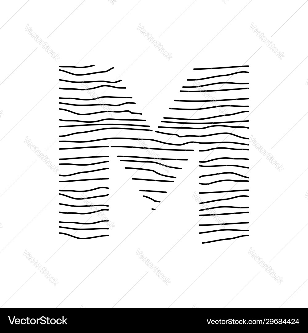 Abstract line initial m Abstract line initial m vector image