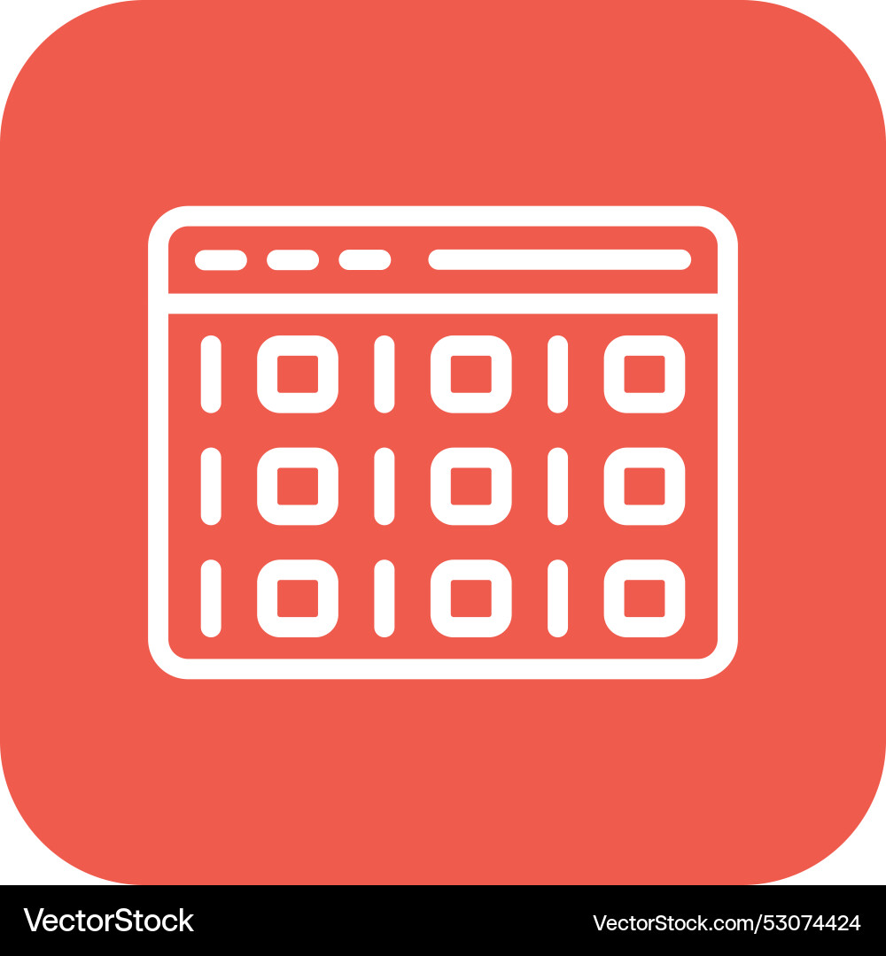 Binary code icon design Vector Image
