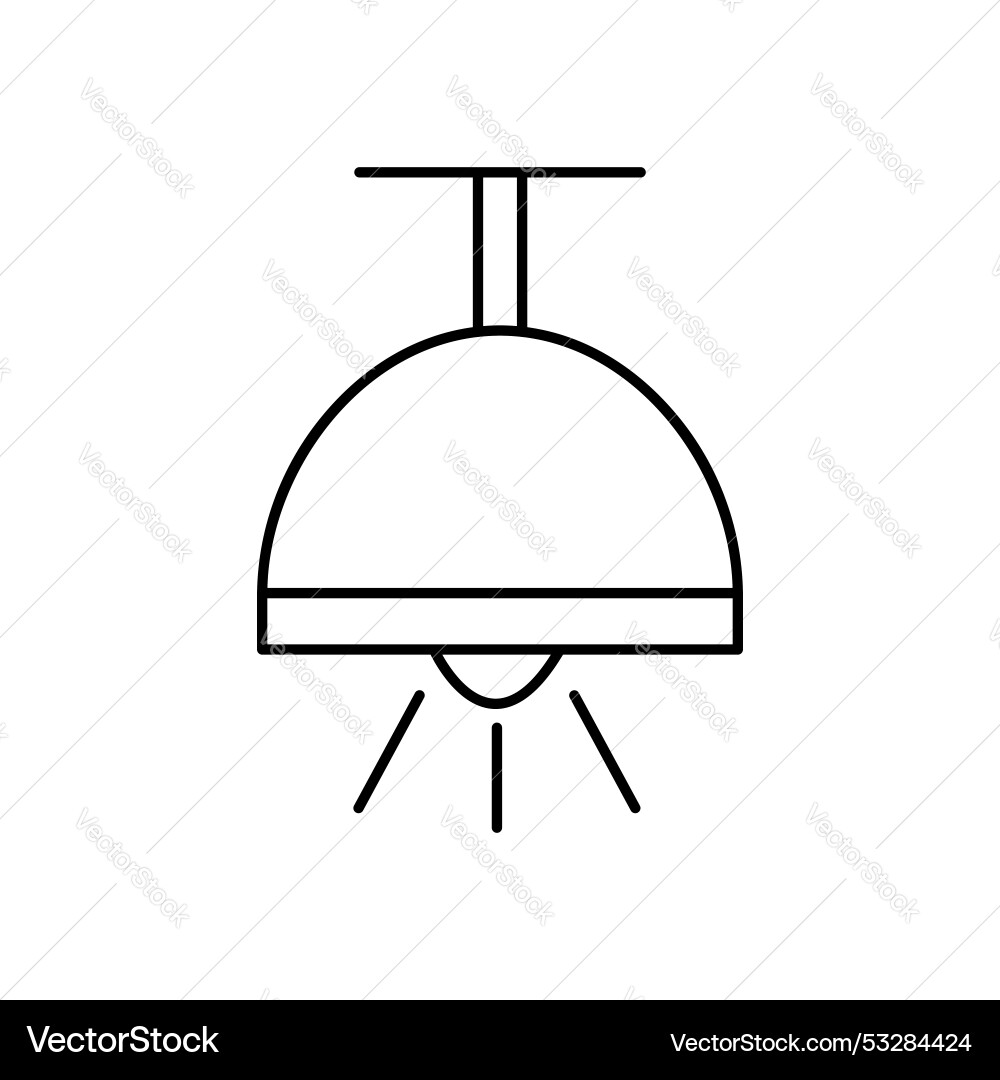 Ceiling lamp icon outline style design isolated Ceiling lamp icon outline style design isolated Vector Image