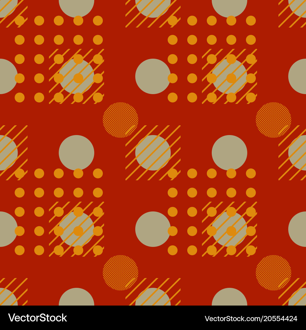 Circle irregular grid seamless pattern Vector Image