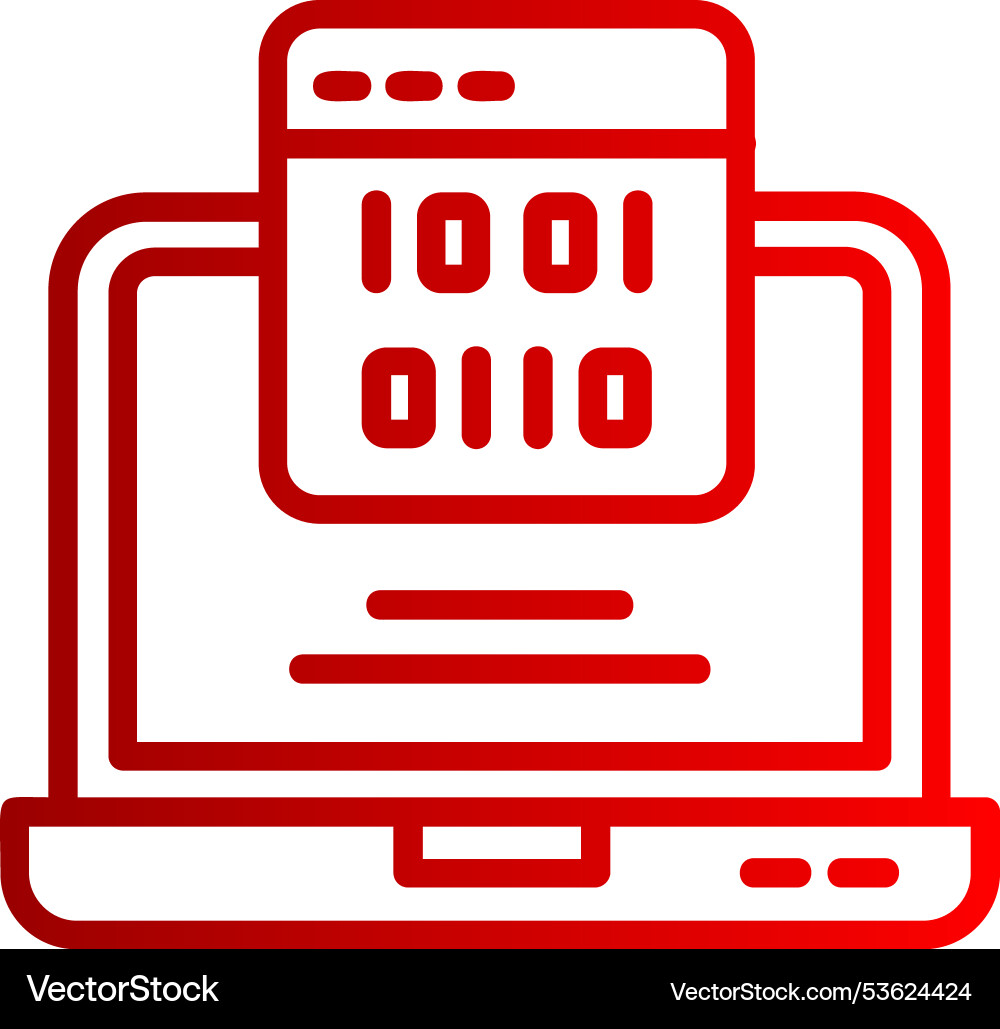 Codezeile Gradientensymbol Vektorbild