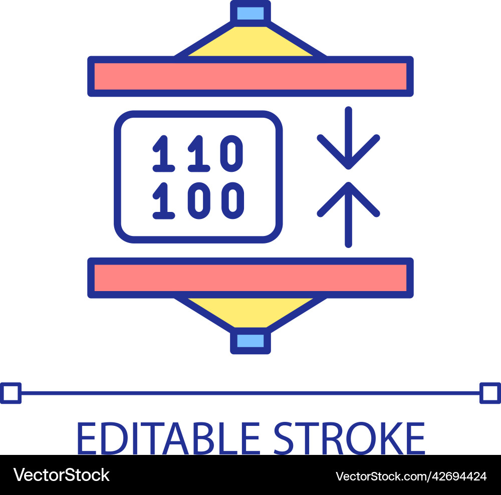 Compact code rgb color icon Compact code rgb color icon vector image