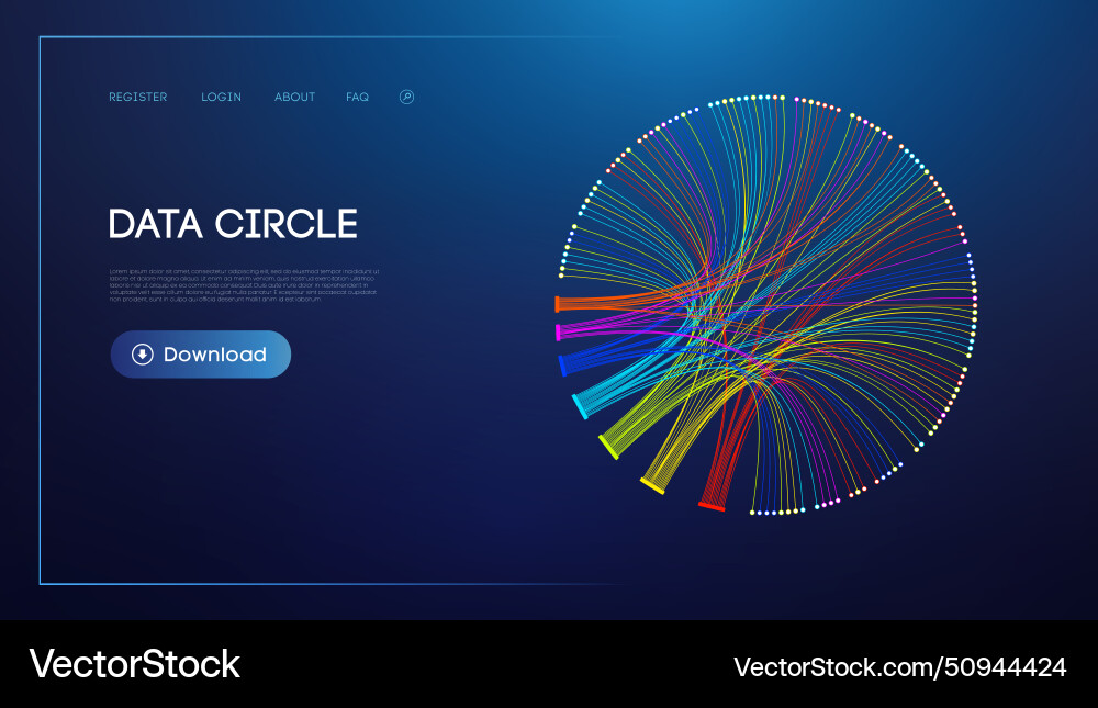 Data circle line flow and future technology Data circle line flow and future technology vector image