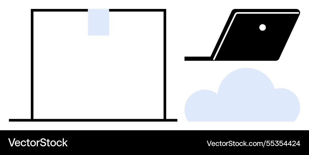 Digital workspace concept with cloud computing Digital workspace concept with cloud computing vector image