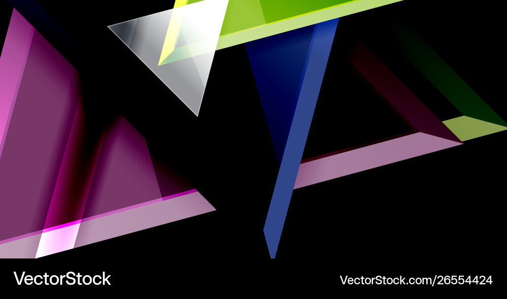 Dynamic triangle composition abstract background Vector Image