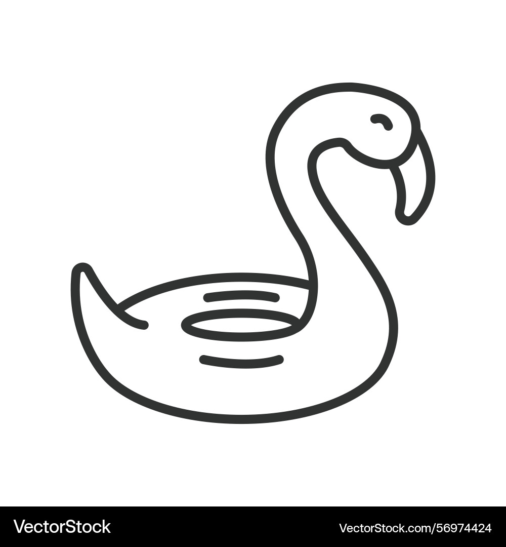 Flamingo float icon in line design Flamingo float icon in line design vector image