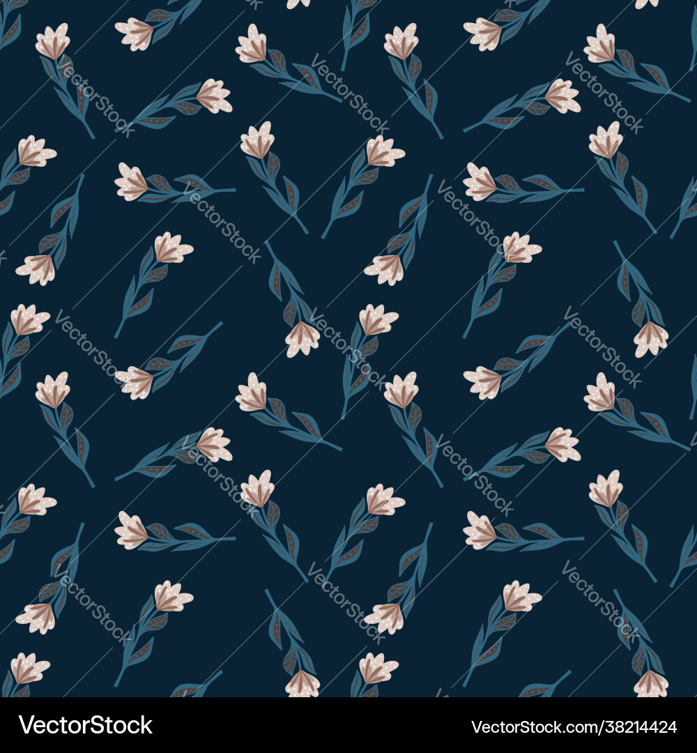 Floral random seamless pattern with little Floral random seamless pattern with little vector image
