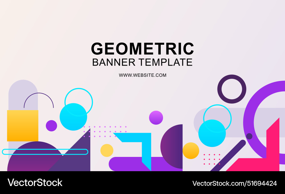Gradient geometric pattern horizontal banner Gradient geometric pattern horizontal banner Vector Image
