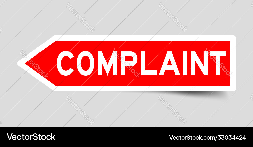 Label sticker in red color arrow shape as word Label sticker in red color arrow shape as word vector image