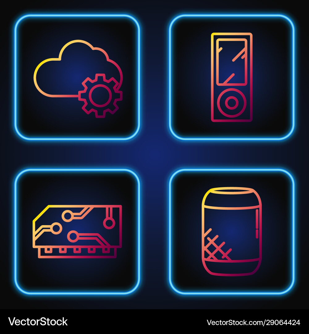 Set line voice assistant ram random access Set line voice assistant ram random access vector image