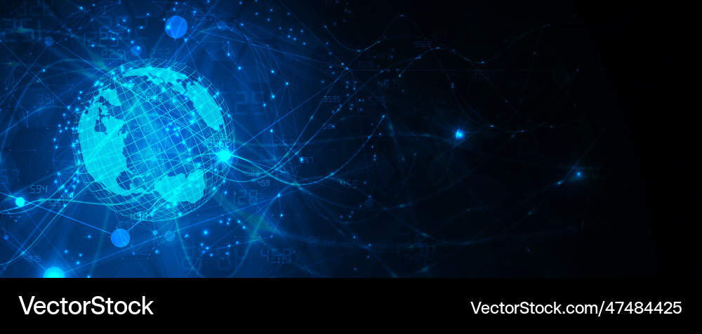 Abstract artificial intelligence cloud computing Vector Image
