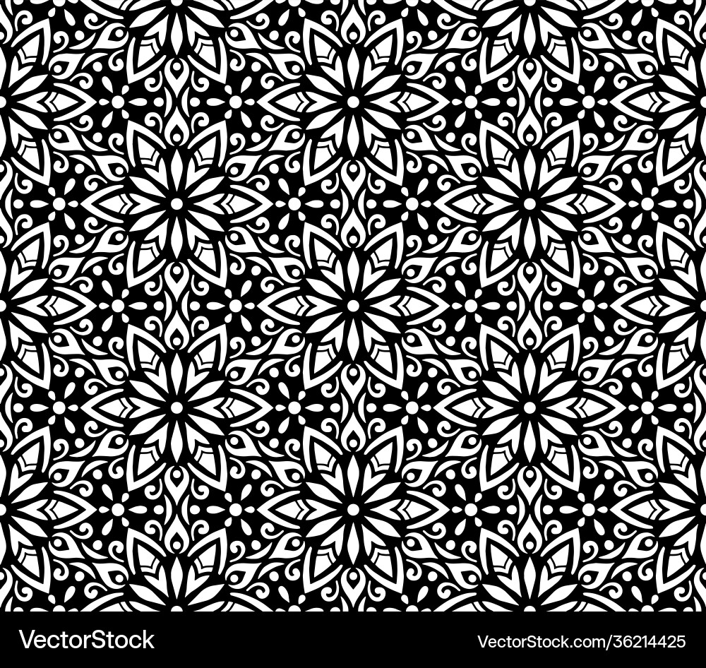 Abstract pattern black and whit doodle sketch Vector Image