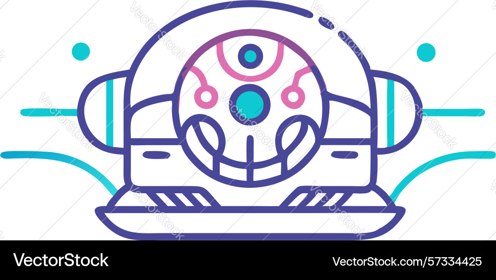 Advanced robotic interface device design vector image