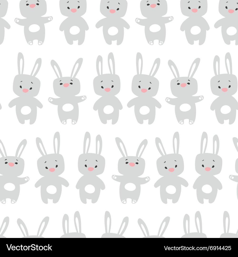 Charming Rabbit Pattern vector image