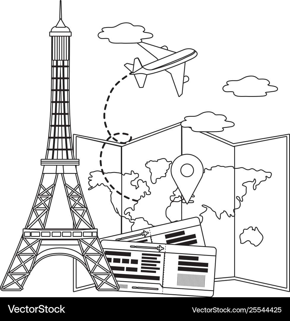 Eiffel tower design Vector Image