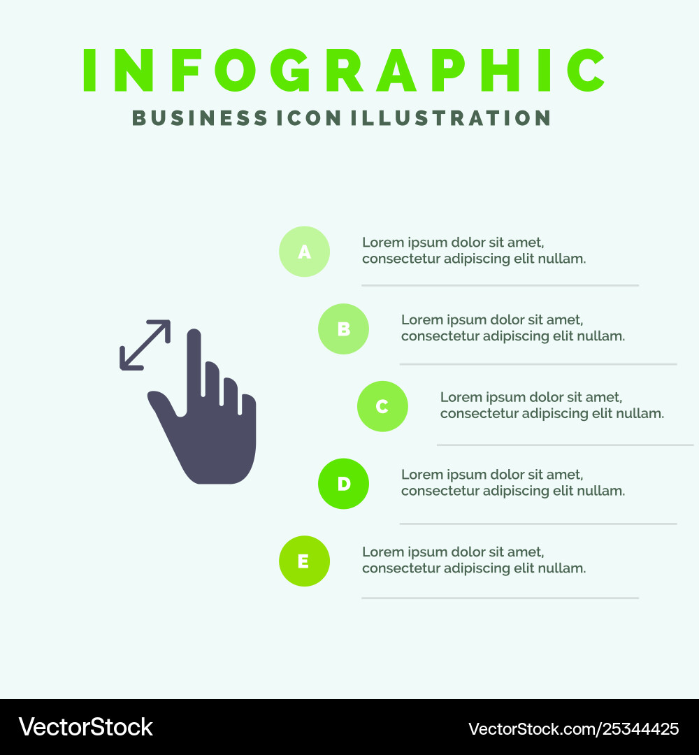 Expand gestures interface magnification touch Vector Image