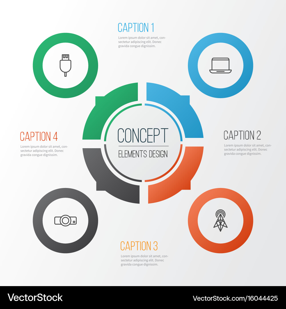 Hardware icons set collection of wireless router vector image