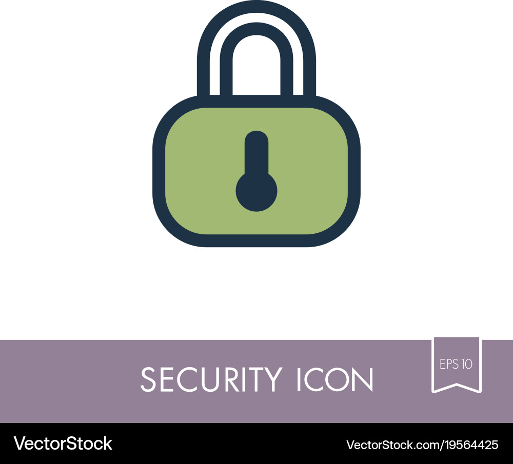 Lock icon concept password blocking security Vector Image
