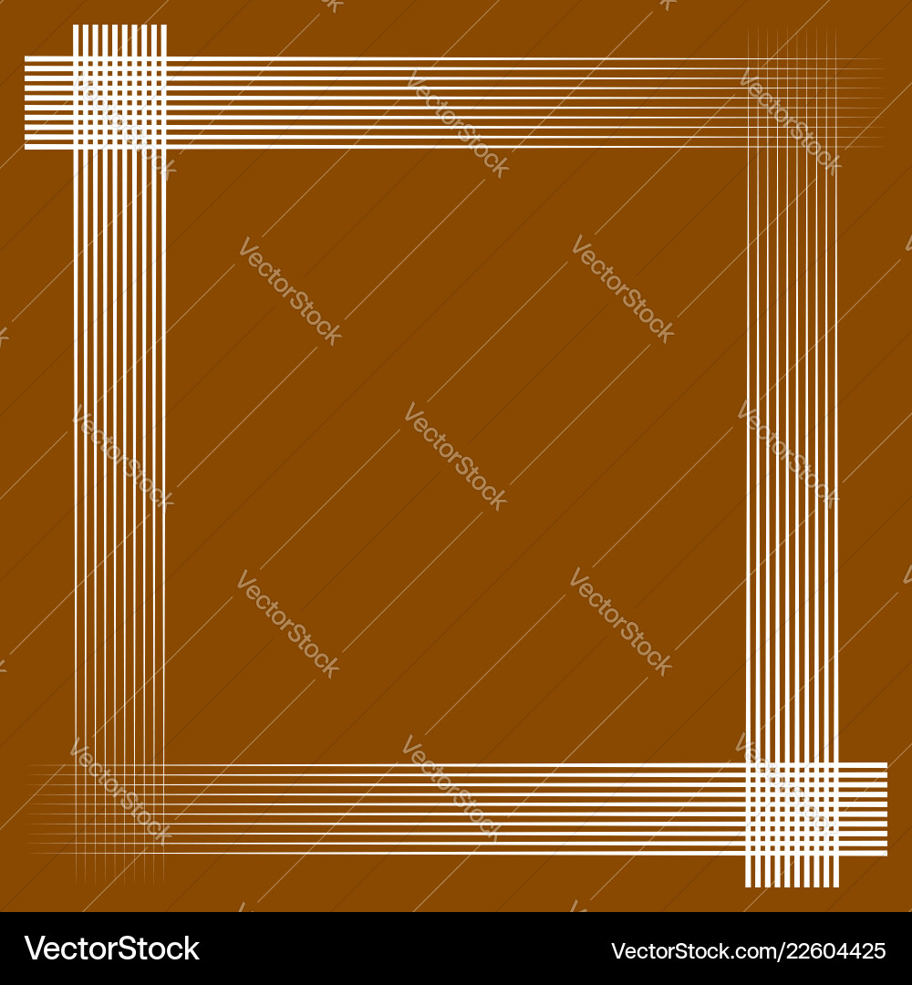 Minimal geometric frame with intersecting lines Vector Image
