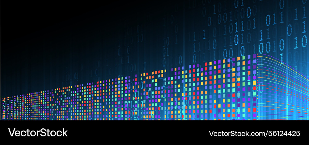 Neural network and data science technology Neural network and data science technology vector image