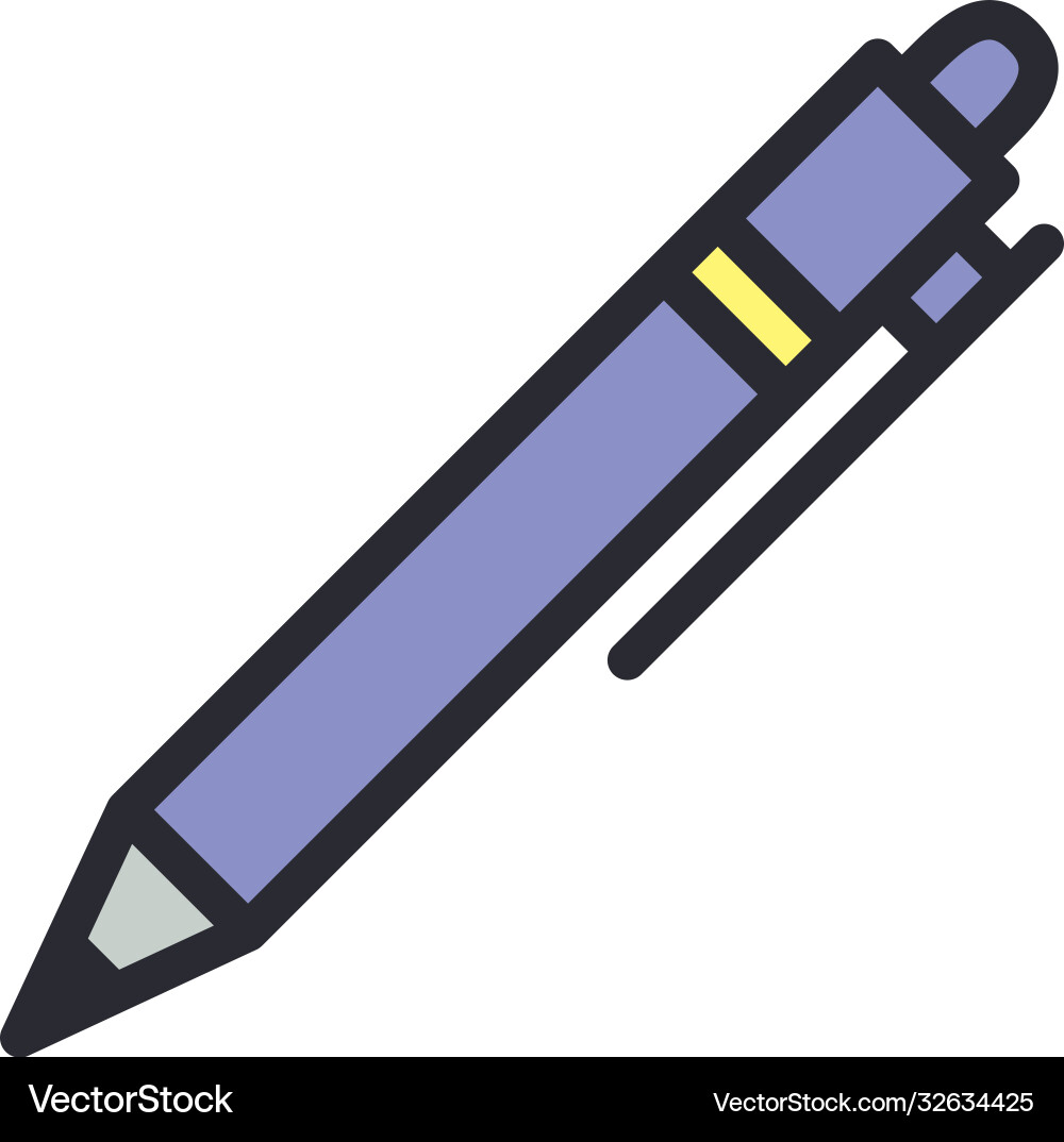 Pen line and fill style icon design vector image