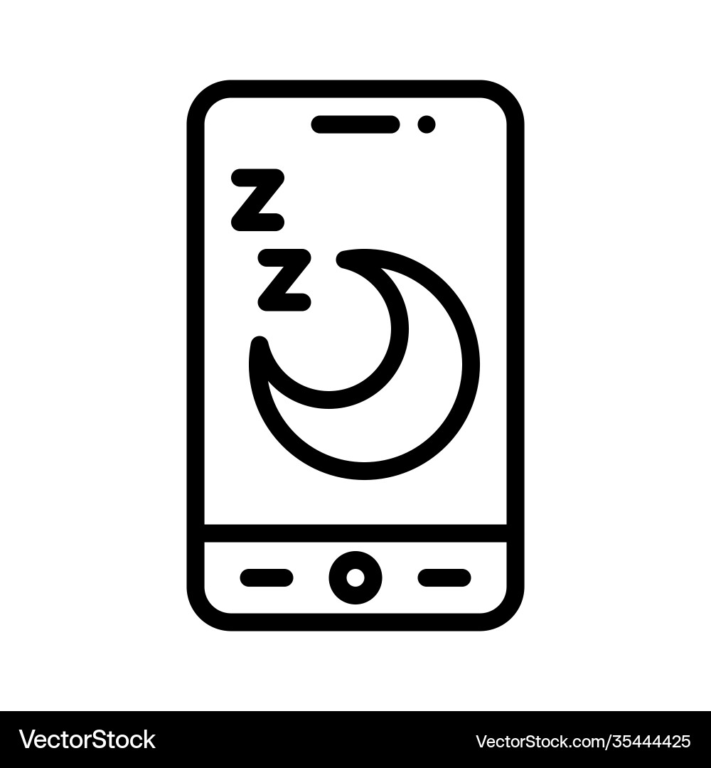 Sleep tracker app icon mobile application Vector Image