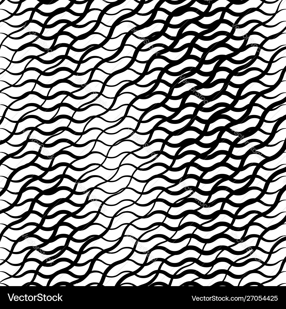 Wavy waving zigzag lines crosshatch grid mesh Wavy waving zigzag lines crosshatch grid mesh vector image