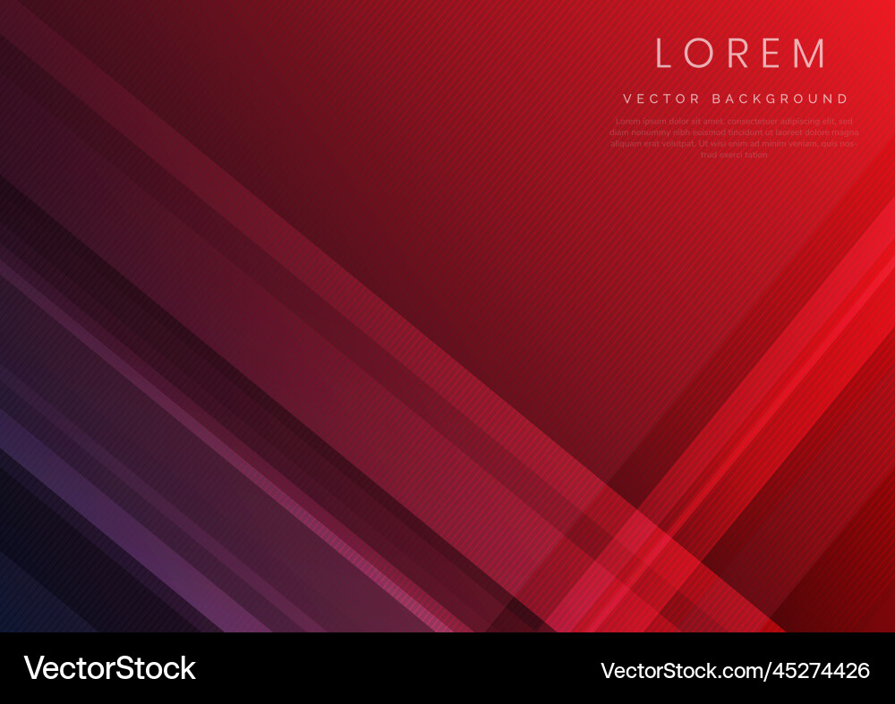 Abstract red geometric diagonal overlay layer Vector Image