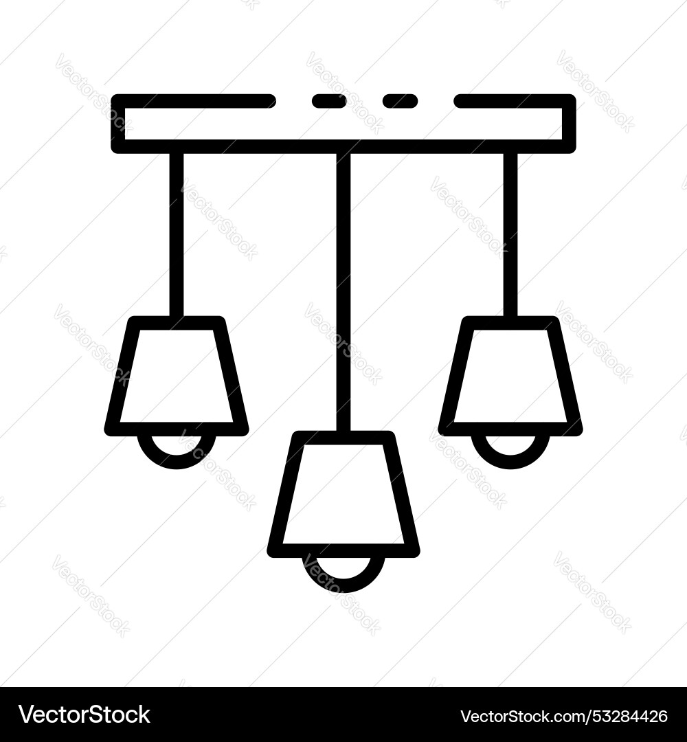 Ceiling light icon outline style design isolated Ceiling light icon outline style design isolated Vector Image
