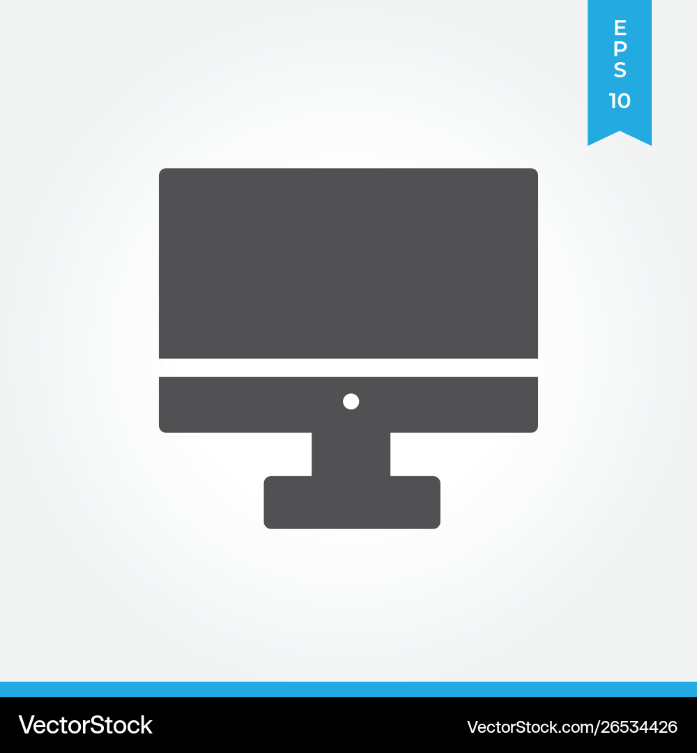 Computer screen icon simple sign for web site Computer screen icon simple sign for web site vector image