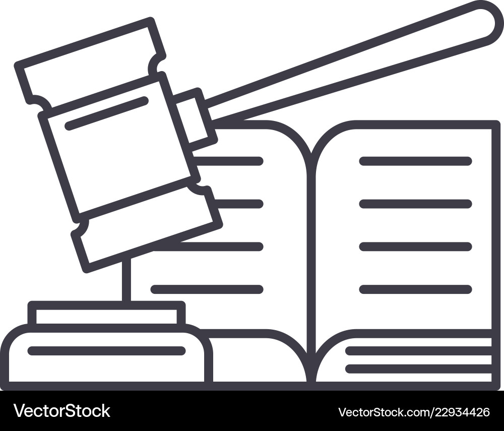 Decision line icon concept linear Decision line icon concept linear vector image