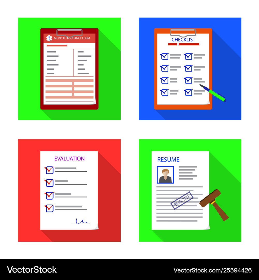 Design form and document icon set vector image