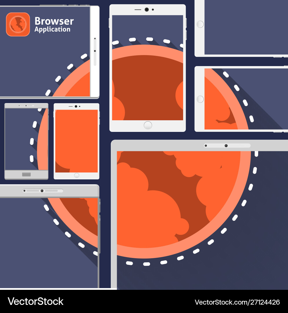 Hand click app Hand click app vector image